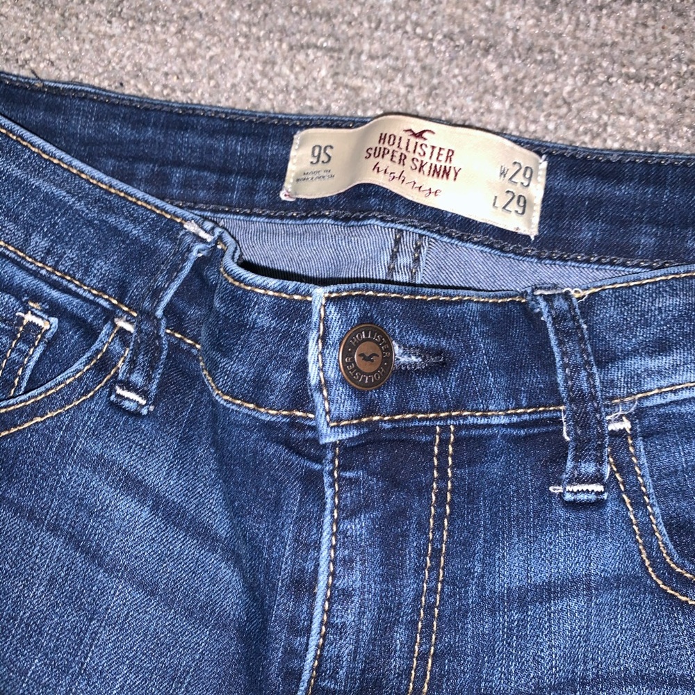 Hollister Dark Wash Super Skinny High Rise Jeans